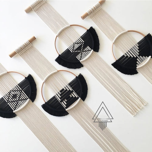 Macrame Tapestry Wall Hanging Cotton Woven Round Tapestry Wall Hanging Restaurant Creative Boho Decor  Mexican Home Decoration
