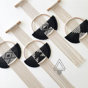 Macrame Tapestry Wall Hanging Cotton Woven Round Tapestry Wall Hanging Restaurant Creative Boho Decor  Mexican Home Decoration