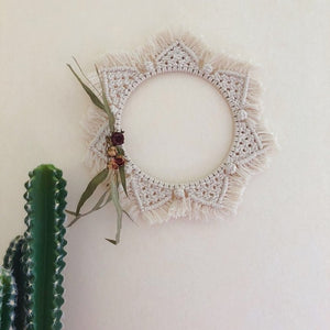 Macrame Tapestry Wall Hanging  Decorative Mirror  Bohemia Creative Home Art Wall Decorations Boho Decor Home
