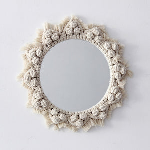 Macrame Tapestry Wall Hanging  Decorative Mirror  Bohemia Creative Home Art Wall Decorations Boho Decor Home