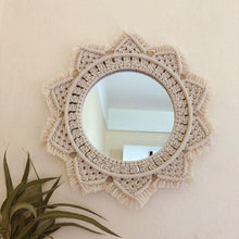 Load image into Gallery viewer, Macrame Tapestry Wall Hanging  Decorative Mirror  Bohemia Creative Home Art Wall Decorations Boho Decor Home