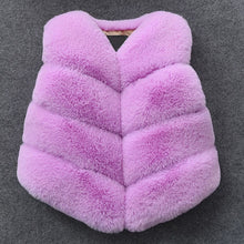 Load image into Gallery viewer, Menoea 2019 Autumn Lovely Girls Outerwear Pattern Coats Solid-Color Plush Coat Clothes for Kids Sleeveless Winter Vests