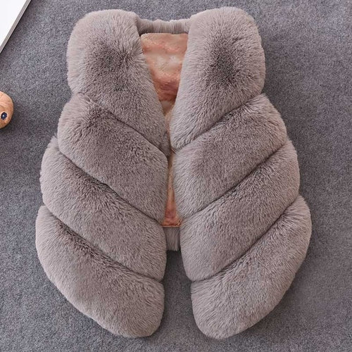 Menoea 2019 Autumn Lovely Girls Outerwear Pattern Coats Solid-Color Plush Coat Clothes for Kids Sleeveless Winter Vests