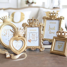 Load image into Gallery viewer, Miz 1 Piece 5 Model Luxury Baroque Style Gold Crown Home Decor Creative Resin Picture Desktop Frame Photo Frame Gift for Friend