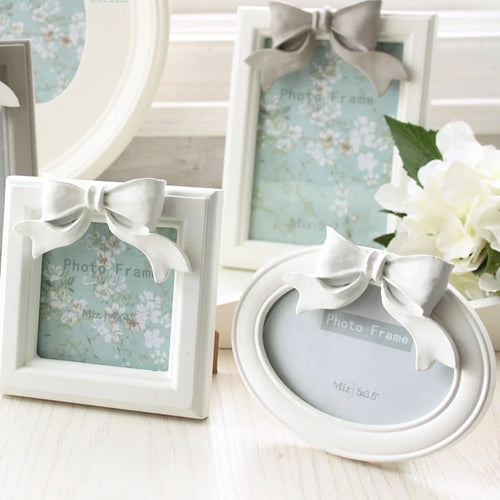 Miz 1 Piece Resin Bow Knot Wall Hanging Vintage Wooden Frame for Family Christmas Gift Home Decor GM08-7