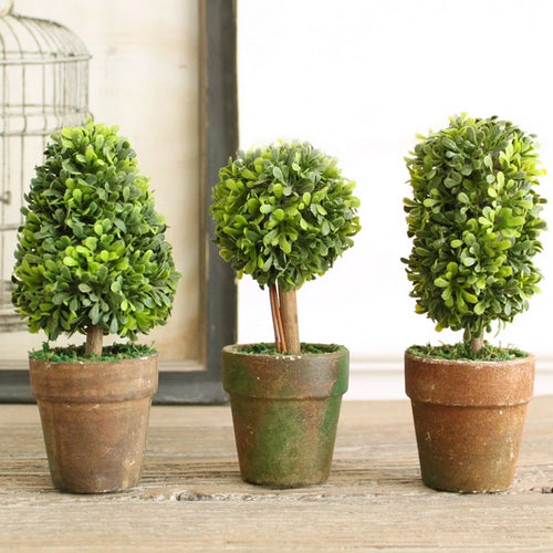 Miz 1 Set 3 Botton Mini Artificial Plant Decor Decorative Potted Plant  for Living Room Home Office Wholesale and Retail