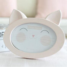 Load image into Gallery viewer, Miz Home Anna Series Cat Face Photo Frame Cute Smile Animal Face Resin Wooden for Baby Kid Picture Frames Desktop Frame ANN01001