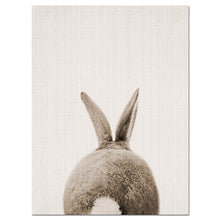 Load image into Gallery viewer, NDITB Rabbit Bunny Butt Tail Canvas Art Poster Woodland Baby Animal Nursery Print Painting Wall Picture for Living Room Decor