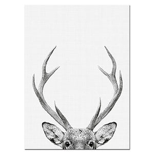 NUOMEGE Baby Animal Poster Panda Giraffe Elephant Canvas Painting Nursery Wall Art Nordic Picture Kid's Bedroom Decoration