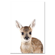 Load image into Gallery viewer, NUOMEGE Baby Animal Poster Panda Giraffe Elephant Canvas Painting Nursery Wall Art Nordic Picture Kid&#39;s Bedroom Decoration