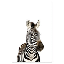 Load image into Gallery viewer, NUOMEGE Baby Animal Poster Panda Giraffe Elephant Canvas Painting Nursery Wall Art Nordic Picture Kid&#39;s Bedroom Decoration