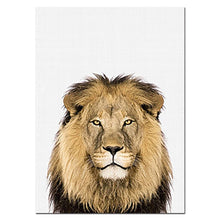 Load image into Gallery viewer, NUOMEGE Baby Animal Poster Panda Giraffe Elephant Canvas Painting Nursery Wall Art Nordic Picture Kid&#39;s Bedroom Decoration