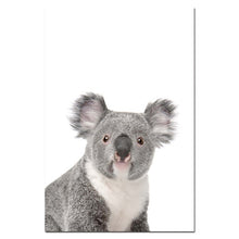 Load image into Gallery viewer, NUOMEGE Baby Animal Poster Panda Giraffe Elephant Canvas Painting Nursery Wall Art Nordic Picture Kid&#39;s Bedroom Decoration