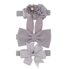 Load image into Gallery viewer, New 3pcs/lot Kids Baby Girls Floral Headband Chiffon Ribbon Bowknot Hair Accessories Hairband Set Elastic Children Kids Headwear
