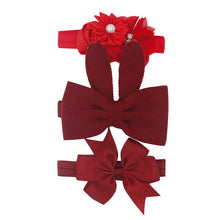 Load image into Gallery viewer, New 3pcs/lot Kids Baby Girls Floral Headband Chiffon Ribbon Bowknot Hair Accessories Hairband Set Elastic Children Kids Headwear