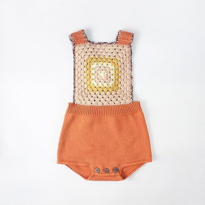 New Fashion Baby Toddler Kids Knitting Cross Romper Jumpsuit Winter 3 6 12M Autumn Overalls For New Born Children Photography