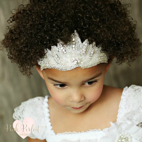 New Fashion Diamond Rhinestone Upscale Children's Hair Band Angel Wings Crown Kids Princess Headwrap Baby Girls Headband