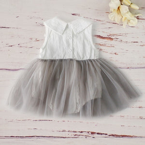 New Summer Baby Girl Cotton Sleeveless Clothes Doll Collar Mesh Triangle Romper Skirt Roupa Infantil Menina For New Born Toddler