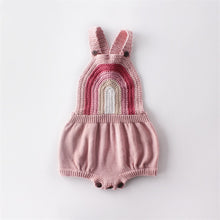 Load image into Gallery viewer, Newborn Baby Girls Romper Sleeveless Rainbow Knitted Baby Girl Clothes Onesie Cotton Infant Toddler Jumpsuit For Girls Overalls