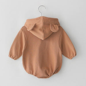 Newborn Long Sleeve Cotton Rompers For Baby Boy Girls Rabbit  Bear Cartoon Hooded Clothes Outfit 2019 Spring Autumn Roupa Menino