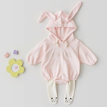Load image into Gallery viewer, Newborn Long Sleeve Cotton Rompers For Baby Boy Girls Rabbit  Bear Cartoon Hooded Clothes Outfit 2019 Spring Autumn Roupa Menino