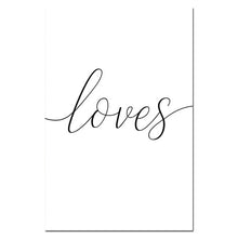Load image into Gallery viewer, Nordic Minimalist All of Me Loves All of You Posters Print Couple Quotes Canvas Painting Nursery Wall Pictures Bedroom Decor