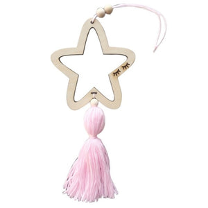Nordic Style Wooden Star Wind Chimes Kid Home Decoration Accessories Art Wall Hanging For Girls Living Room Toddler DreamCatcher