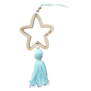 Nordic Style Wooden Star Wind Chimes Kid Home Decoration Accessories Art Wall Hanging For Girls Living Room Toddler DreamCatcher