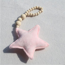Load image into Gallery viewer, Nordic Wooden Beads Ornament Double Star Moon Kids Room Decoration Baby Crib Tent Hanging Pendant Wall Decor Photography Props