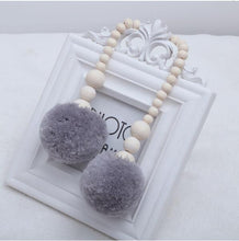 Load image into Gallery viewer, Nordic Wooden Beads Ornament Double Star Moon Kids Room Decoration Baby Crib Tent Hanging Pendant Wall Decor Photography Props