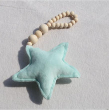 Load image into Gallery viewer, Nordic Wooden Beads Ornament Double Star Moon Kids Room Decoration Baby Crib Tent Hanging Pendant Wall Decor Photography Props