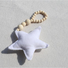Load image into Gallery viewer, Nordic Wooden Beads Ornament Double Star Moon Kids Room Decoration Baby Crib Tent Hanging Pendant Wall Decor Photography Props