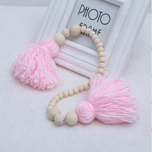 Load image into Gallery viewer, Nordic Wooden Beads Ornament Double Star Moon Kids Room Decoration Baby Crib Tent Hanging Pendant Wall Decor Photography Props