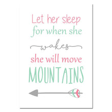 Load image into Gallery viewer, Nursery Quote Wall Art Canvas Print Personalized Name Custom Poster Nordic Painting Wall Picture Kids Girl Bedroom Decoration