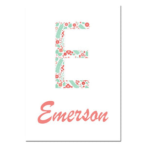 Nursery Quote Wall Art Canvas Print Personalized Name Custom Poster Nordic Painting Wall Picture Kids Girl Bedroom Decoration