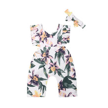 Load image into Gallery viewer, PUDCOCO 2PCS Newborn Baby Girl Boys Ruffle Sleeves Romper Bodysuit Headband Summer Outfits Support wholesale