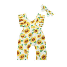 Load image into Gallery viewer, PUDCOCO 2PCS Newborn Baby Girl Boys Ruffle Sleeves Romper Bodysuit Headband Summer Outfits Support wholesale