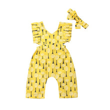 Load image into Gallery viewer, PUDCOCO 2PCS Newborn Baby Girl Boys Ruffle Sleeves Romper Bodysuit Headband Summer Outfits Support wholesale