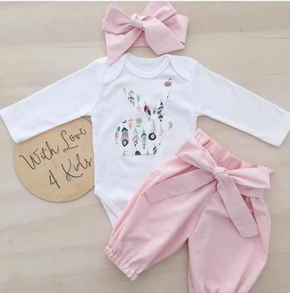 PUDCOCO  Newborn Infant Baby Girls Clothes Jumpsuit Romper Bodysuit +Pants Outfits Set Support wholesale