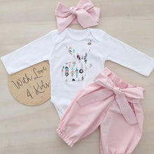 Load image into Gallery viewer, PUDCOCO  Newborn Infant Baby Girls Clothes Jumpsuit Romper Bodysuit +Pants Outfits Set Support wholesale