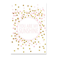 Load image into Gallery viewer, Pink Unicorn Poster Nursery Quotes Art Wall Canvas Print Painting Nordic Style Decorative Picture Baby Girl Bedroom Decoration