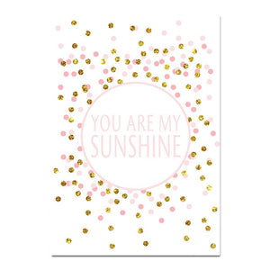 Pink Unicorn Poster Nursery Quotes Art Wall Canvas Print Painting Nordic Style Decorative Picture Baby Girl Bedroom Decoration