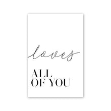 Load image into Gallery viewer, Scandinavian Style Black And White Motivational Love Quote Posters Minimalist Canvas Painting for Living Room Decoration Picture