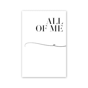 Scandinavian Style Black And White Motivational Love Quote Posters Minimalist Canvas Painting for Living Room Decoration Picture