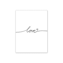 Load image into Gallery viewer, Scandinavian Style Love Poster Black and White Canvas Painting Amore Wall Pictures For Living Room Nordic Decoration Home Art