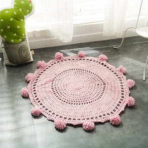 Soft Baby Play Mat Tapete Infantil Kids Knitted Gym Carpet Round Floor Mats Infant Rug Nordic Baby Room Decor Toys for Children