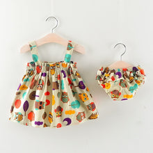 Load image into Gallery viewer, Summer Baby Girls Clothing Set Newborn Infant Baby Dress + PP Shorts 2PCS Baby Set Dress Suits