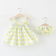 Load image into Gallery viewer, Summer Baby Girls Clothing Set Newborn Infant Baby Dress + PP Shorts 2PCS Baby Set Dress Suits