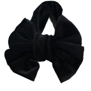 Toddle Kids Baby Girl Gold Velvet Headband Fashion Solid Cloth Bow Turban Knot Head Wrap Hairband Stretch Girls Headbands 3-12M