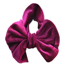 Load image into Gallery viewer, Toddle Kids Baby Girl Gold Velvet Headband Fashion Solid Cloth Bow Turban Knot Head Wrap Hairband Stretch Girls Headbands 3-12M